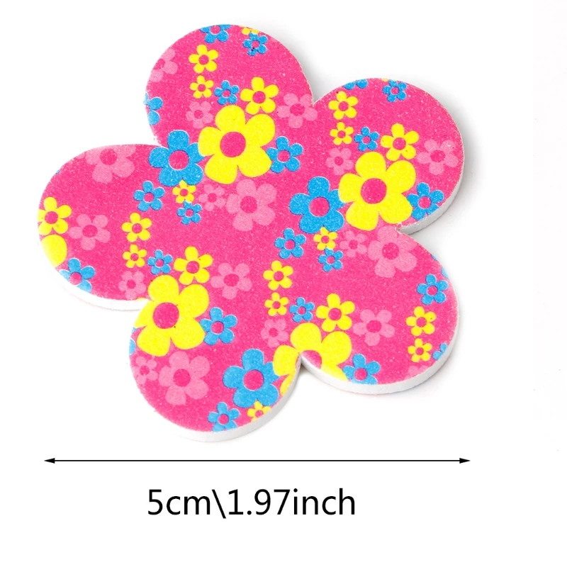 10pcs New Design Mini Nail File Lovely Heart Follower Style