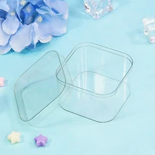 Квадратный Контейнер для хранения, органайзер, коробка для пены, слизи, грязевой светильник, глина