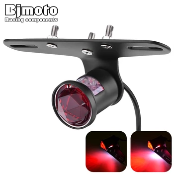 

Bjmoto diamond type Motorcycle Universal 12V LED licence brake light for Harley Motocross bike 3 wire Taillight