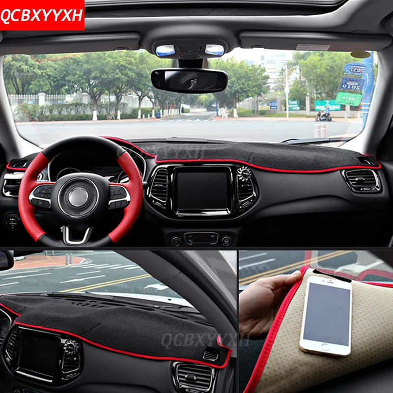 Стайлинга автомобилей Dashboard Избегайте Light Pad полиэстер для Jeep Renegade инструмент крышка платформы стол защитные коврики