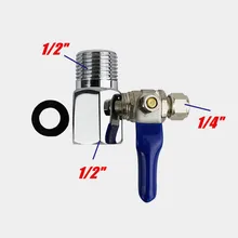 High Quality 1/2 NPT Stainless Steel Inlet Water Three Way To 1/4 All Copper Ball Valve SS304 Water Filter Parts globe valve 2 way nc 1 1 4 in f npt