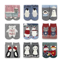 Новые хлопковые милые носки с героями мультфильмов; модные рождественские толстые женские носки; подарок; женские зимние теплые носки; Meias; Аксессуары для праздников и вечеринок