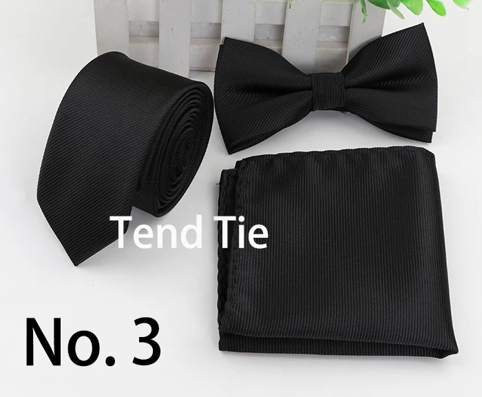 Strip Colorful Neck Tie Set For Men Slim Necktie Bowtie Handkerchief Suit Ties Cravat Butterfly Corbatas