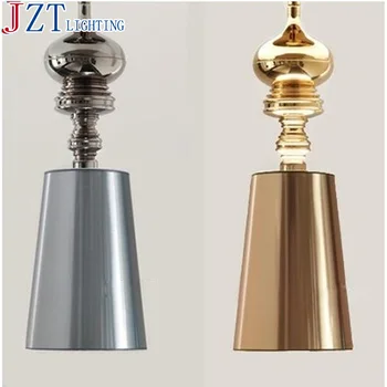 

LED E27 Bulb Modern Minimalist Bedroom Pendant Light Golden/Silver PVC White/Black Cloth Lamp Shade Spanish Restaurant Light