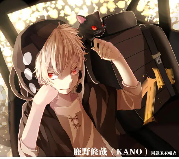 Худи KAGEROU PROJECT с надписью MR CAT The Mid осенний фестиваль худи Kano Shuuya свитер коротким
