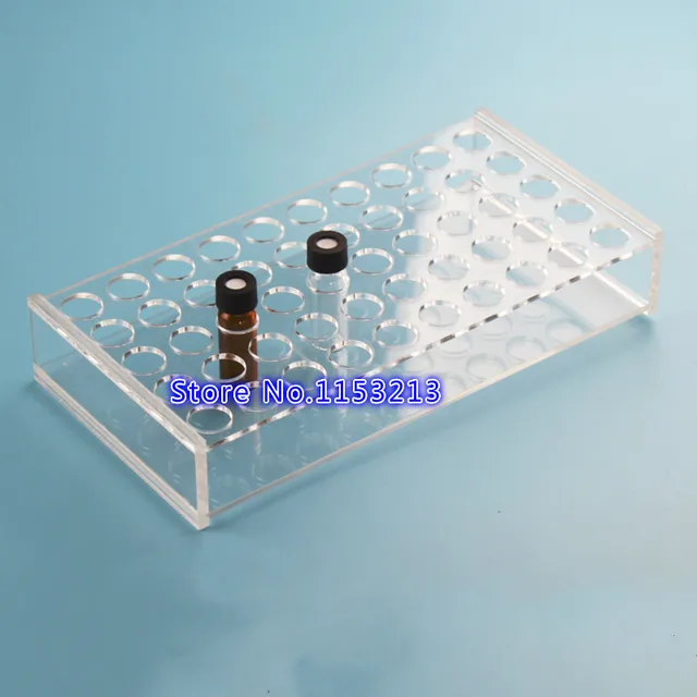 5ml Plexiglass Chromatography vial stand for place 50 vials analytical bottle, holder for sample