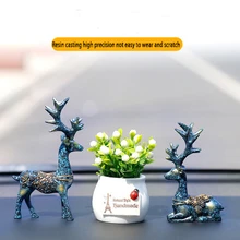 2 шт. Deers украшения высокого качества Автомобильные украшения креативные смолы лося предметы интерьера для домашнего офиса автомобиля украшения интерьера