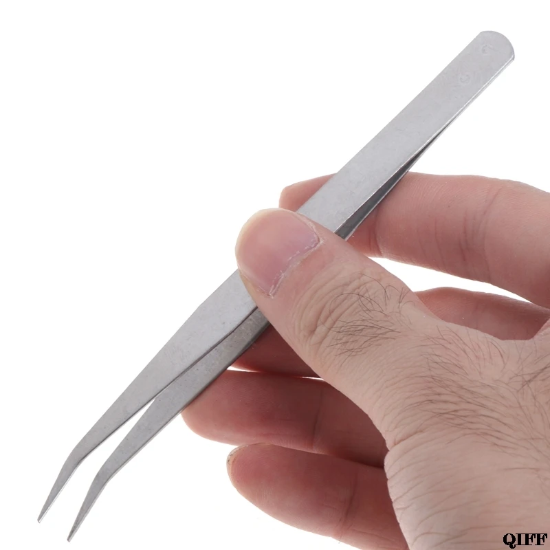 

Dropshipping Fishing Tweezer Curved Head Fly Tying Stainless Steel Earthworm Anti Static Tool APR28