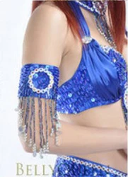 12pcs/lot Indian Belly dance Armband Armlet Arm Ornament Clear Gems Bead Attached 12 Color Dancewear Favor ta013