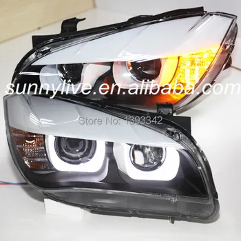 

For BMW X1 E84 LED Strip U Style Angel Eyes Head Light 2009-2014 year LF