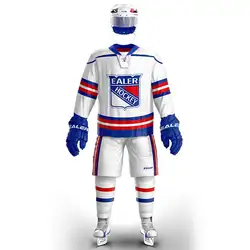 Струй Бесплатная доставка Рейнджерс ледяной тренировочный хоккейный свитер с печатью EALER логотип в наличии заказной E035