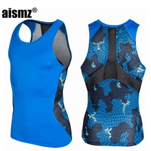 Aismz мужские летние топы на бретелях 3D дышащий сетчатый лоскутный жилет фитнес мужские футболки без рукавов брендовая одежда для бодибилдинга
