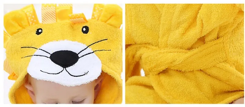 Детское Модное детское полотенце с капюшоном в виде животных; детский банный халат с героями мультфильмов; детское пляжное спа-полотенце; s От 0 до 12 месяцев