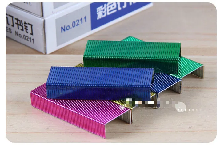 

colorful metal 12# 24/6 staple office and school stationary colored binding supply