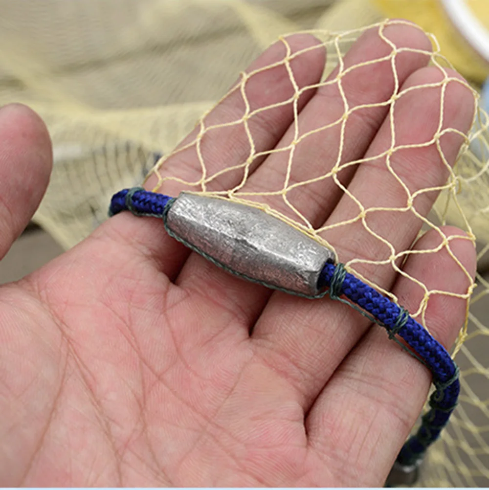 yellow fishing cast net drop weight