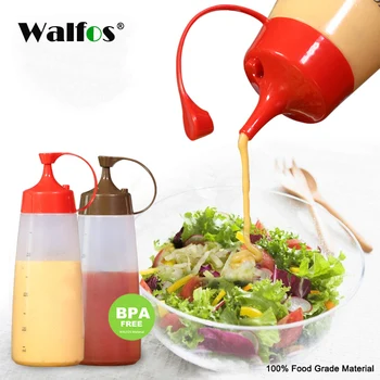 WALFOS Plastic squeeze bottle salad tomato honey oil consumption cream seasoning bottle Sauce tip mouth sauce bottle