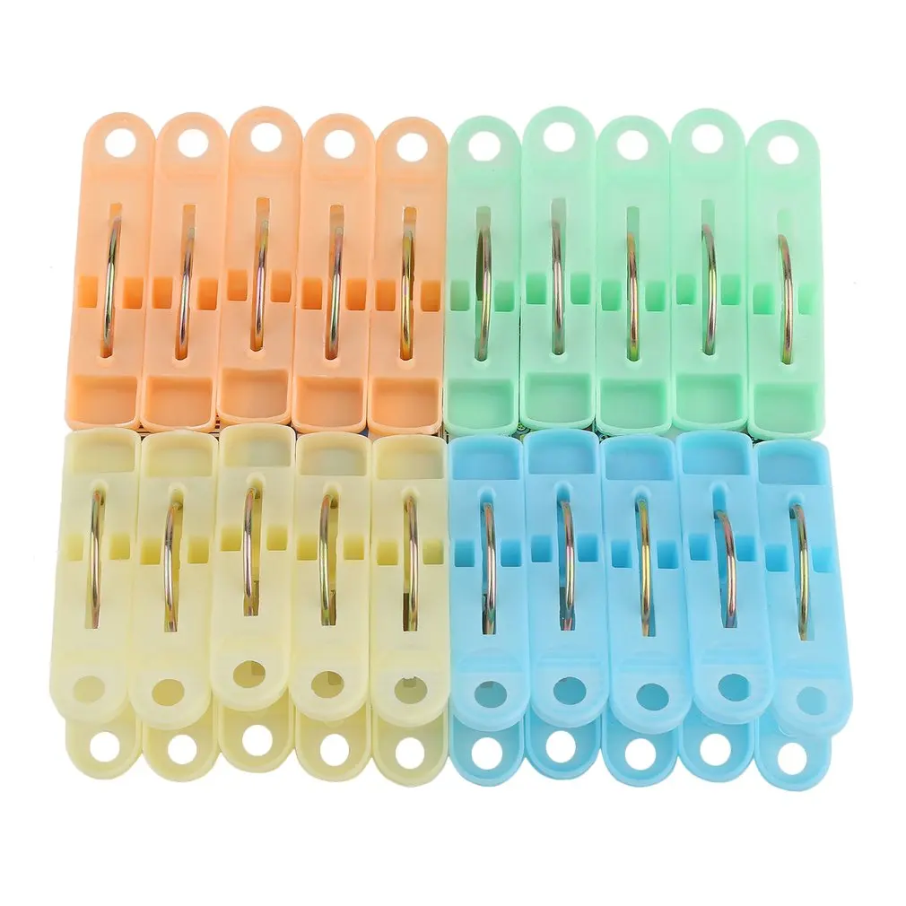 

20pcs Convenient Plastic Laundry Clothes Pins Hangers Spring Clamp Clips Drop Shipping