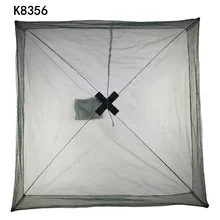 K8356 Nylon Foldable Crab Fish Crawdad Shrimp Fishing Accessories 80 x 80cm Bait Trap Cast Net Fishing Cage Wholesale