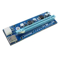 sata כבל PCI Express Riser Card 1x כדי 16x 6pin GPU Usb 3.0 Extender X1 X16 מתאם כרטיס PCIE SATA 6pin כבל חשמל עבור כורה BTC כרייה (4)
