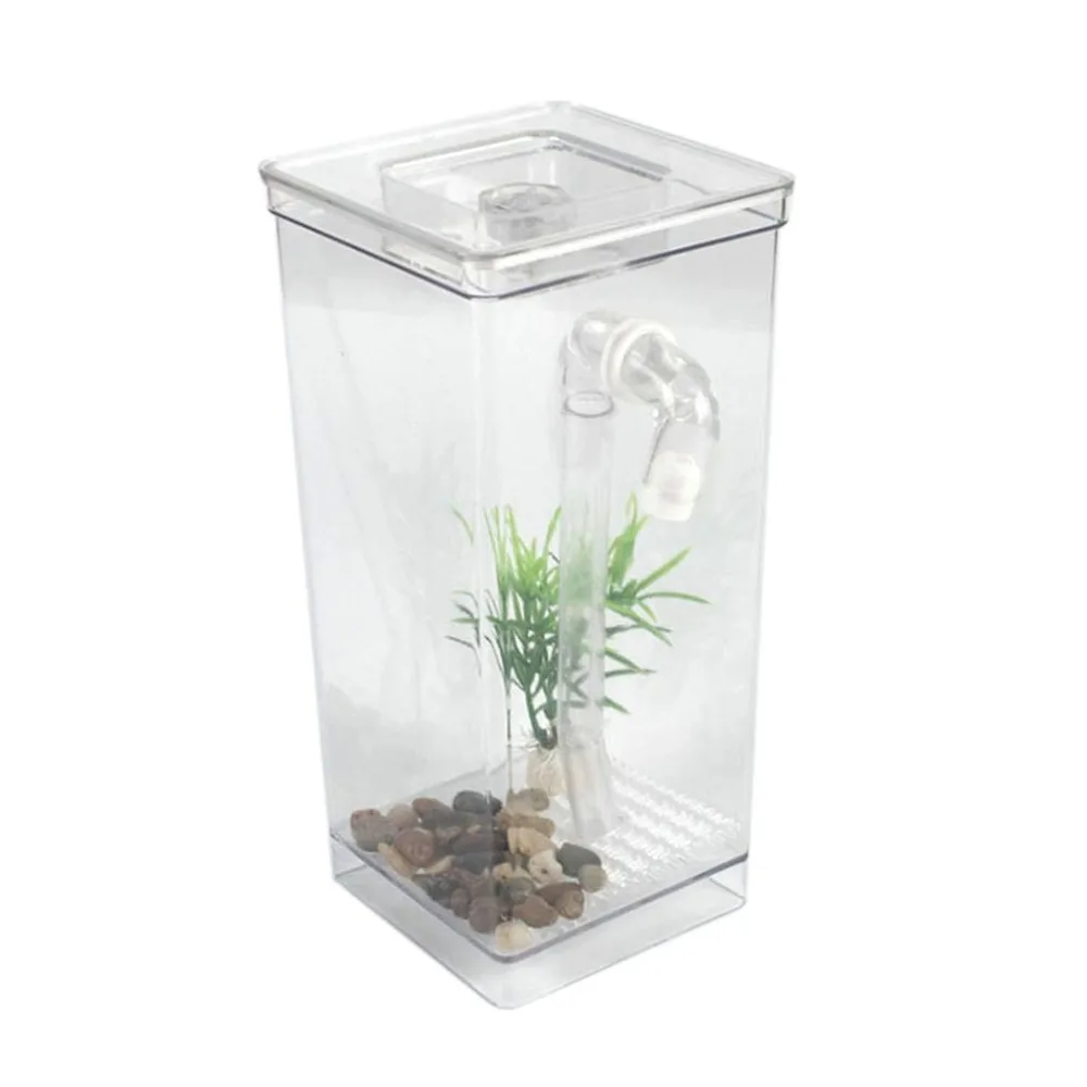

Mini Fish Tank Aquarium Self Cleaning Fish Tank Acrylic Desk Aquarium for Office Home Decor Children Gift Drop Shipping