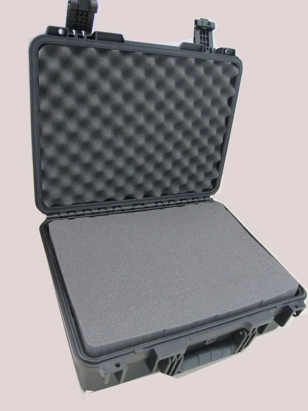 

Plastic equipment tool box with pre-cut foam