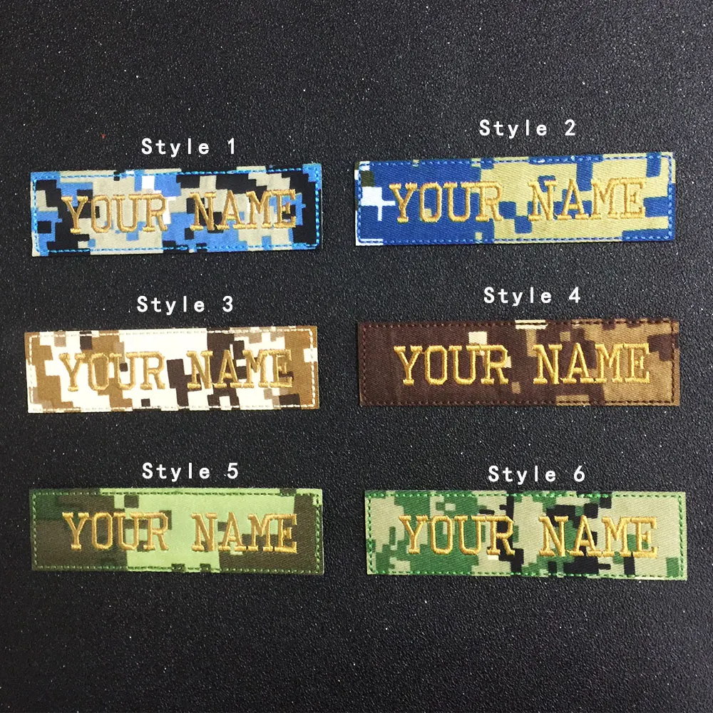 

Custom Embroidery Military Name Patch, 2 pcs Personalized Number Tag Customized Logo ID For Multiple Clothing Bag