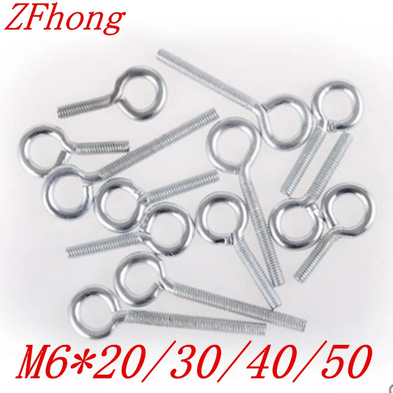 20 шт. Сталь M6 * 15/20/30/40/50 с цинковым подъемным болтом|steel eye bolt|steel boltslifting bolt |