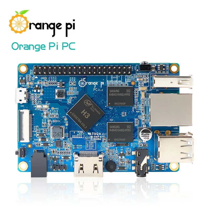 Оранжевый Pi PC SET1: оранжевый Pi PC+ USB к DC 4,0 мм-1,7 мм кабель питания поддерживается Android, Ubuntu, Debian