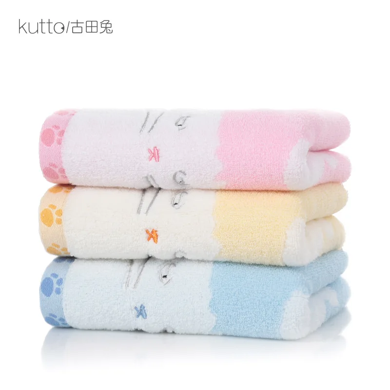 

New Children Washcloth Baby Feeding Face Towels Hand Cute Cartoon Wipe Wash Cloth Cotton Face Towel Baby Boy Girl Towel 34*75cm