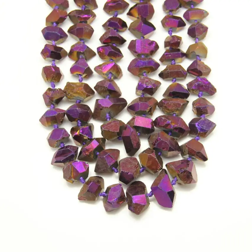 Perles rondes à facettes en cristal de roche naturel de 15,5 po. 6 mm/8