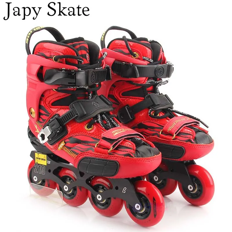 

Japy Skate 2015 POWERSLIDE S4 Inline Skates Professional Slalom Skates Adult Roller Skating Shoes Sliding Free Skating Patins