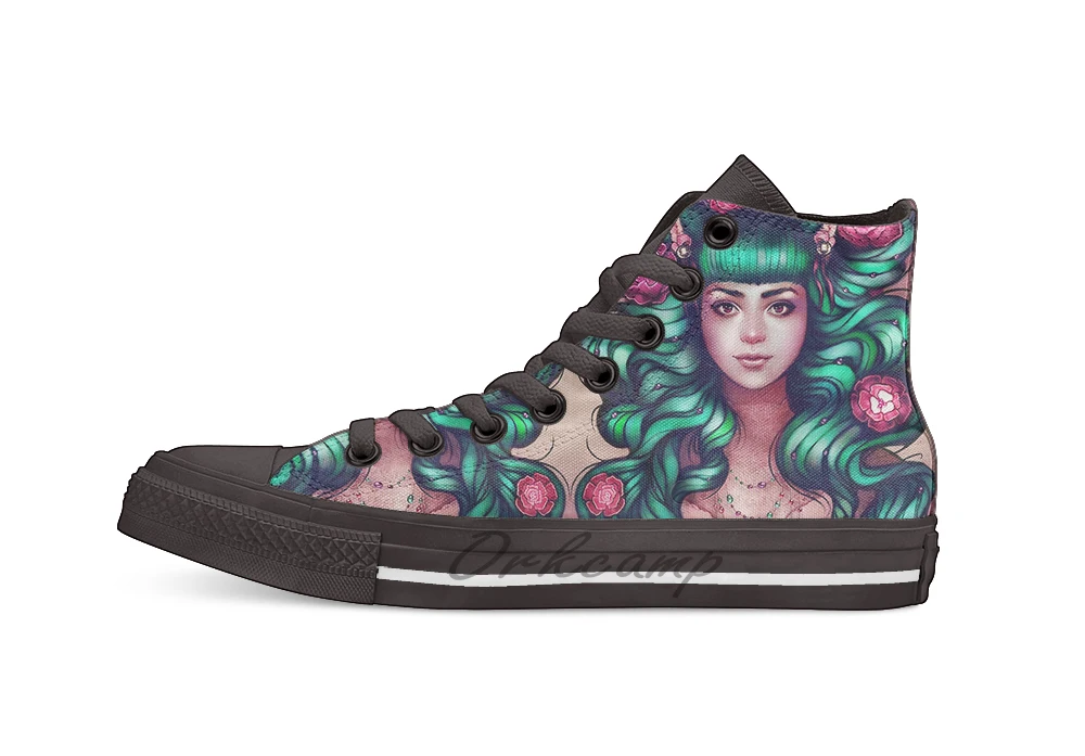 

Delilah Unisex High Top Canvas flat Casual Custom shoes Drop Shipping