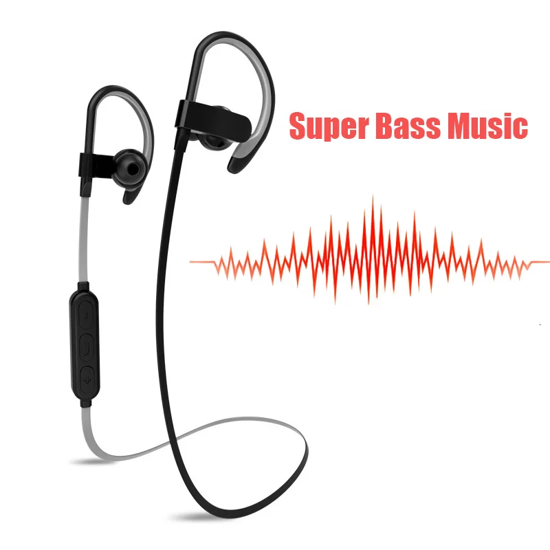 Bluetooth Беспроводные спортивные наушники с микрофоном супер бас гарнитура HIFI звук