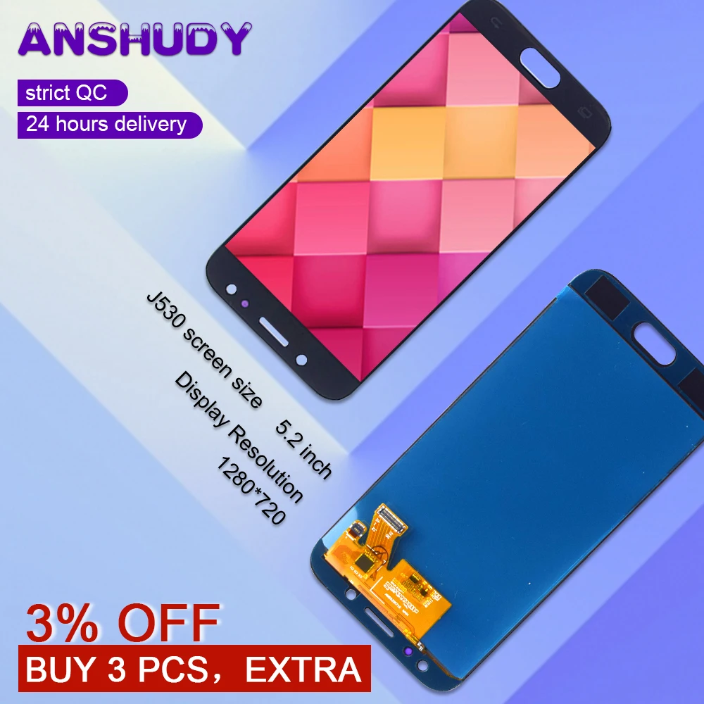 

For Samsung J530F lcd J5 2017 Display Touch Screen Digitizer Assembly For Samsung Galaxy J5 2017 J530 J530F J530FN SM-J530F