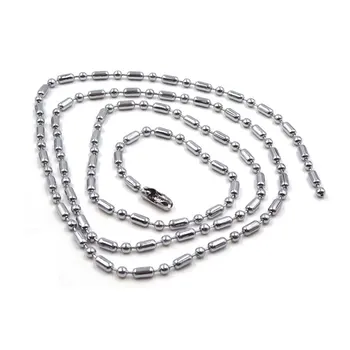 

20pcs Chrome Plated Ball Chain Necklace 24 inch Good Quality Chaine Accessories For Jewelry Making Materials To Make Necklaces