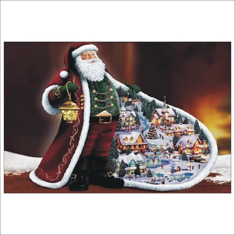 

5D DIY Diamond Painting Father Christmas Cross Stitch Full Square Drill Painting kit Sticker Home Decoration Gifts T0101