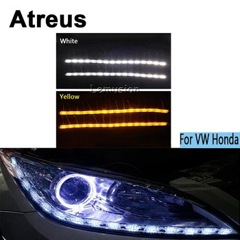 

Atreus 2X Car LED Crystal water lamp DRL Daytime running light 12V For Volkswagen VW Polo Golf 4 5 6 7 Passat B5 B6 Touran Honda