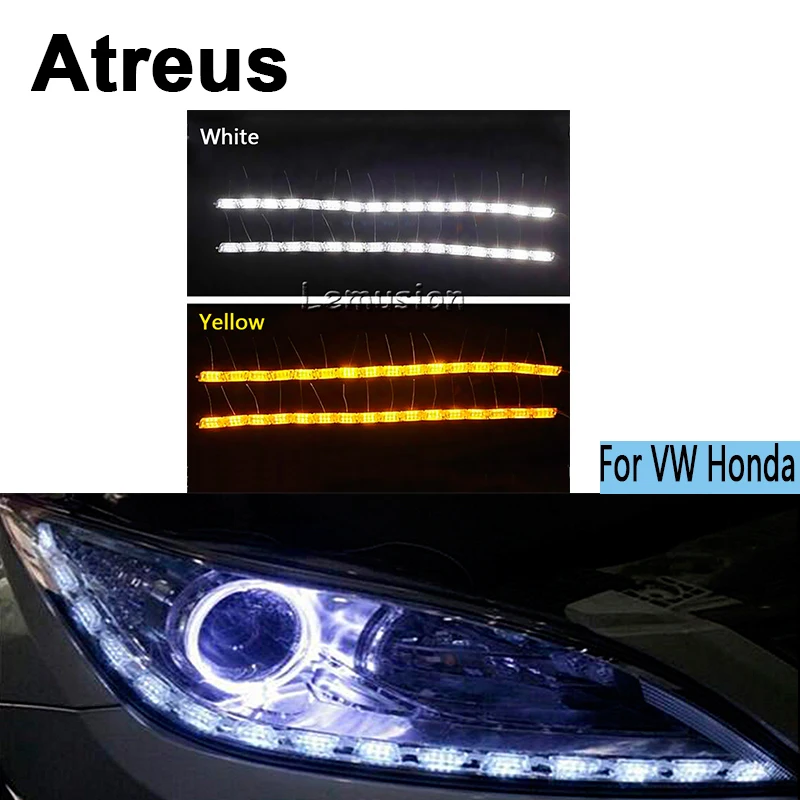Atreus 2X водить автомобиль Кристалл воды лампа DRL Дневной светильник 12V для Volkswagen VW