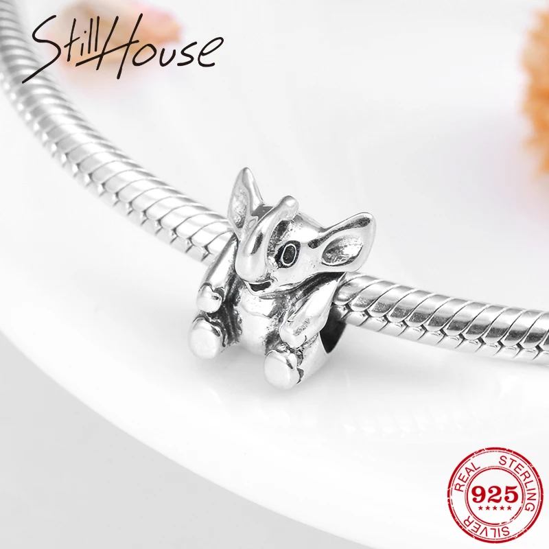 

2018 fashion 925 Sterling Silver Bead lovely Elephant Charms beads Fit Original Pandora Charm Bracelet Jewelry making