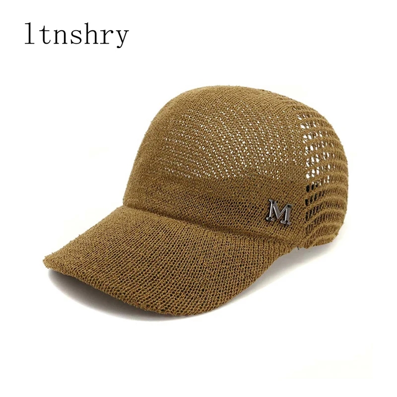 

2019Summer Women Solid Color Summer Hats Breathable Letter M Hollow Out Baseball Caps Casual outdoor Sports cap Casequette Mujer
