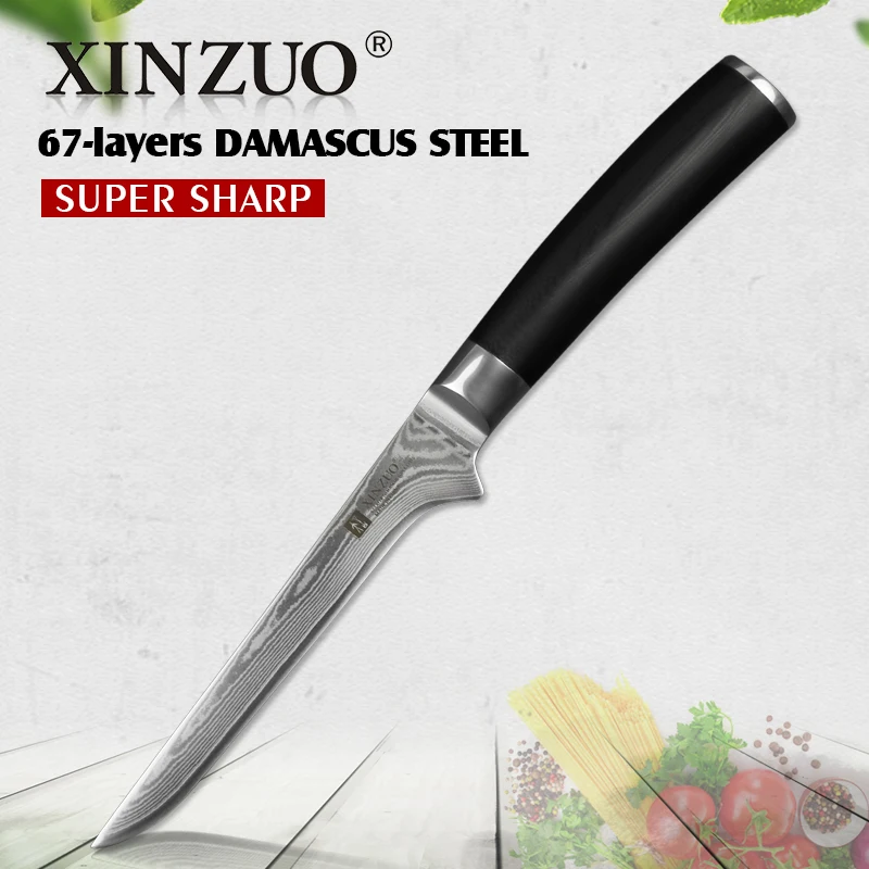 XINZUO 5.5''inch Boning Knife VG10 Core Damascus Stainless Steel Kitchen Knife Cooking Tools Fillet Fish Debon Knives G10 Handle XINZUO 5.5''inch Boning Knife VG10 Core Damascus Stainless Steel Kitchen Knife Cooking Tools Fillet Fish Debon Knives G10 Handle