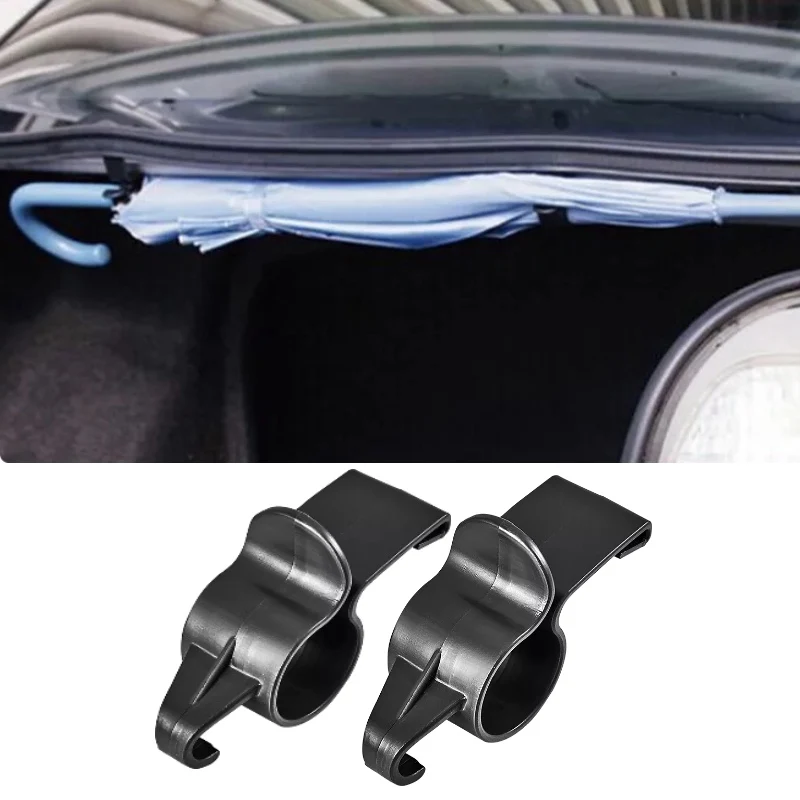 

2pcs/set Umbrella Holder AutoTrunk Organizer Car Rear Trunk Mounting Bracket Towel Hook for Umbrella Hanging Hook
