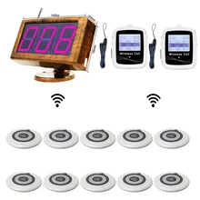 JINGLE BELLS Wireless Restaurant Calling System 10 Calling Buttons 2 Belt Watch Receiver 1 Screen Receiver Call Bell pager