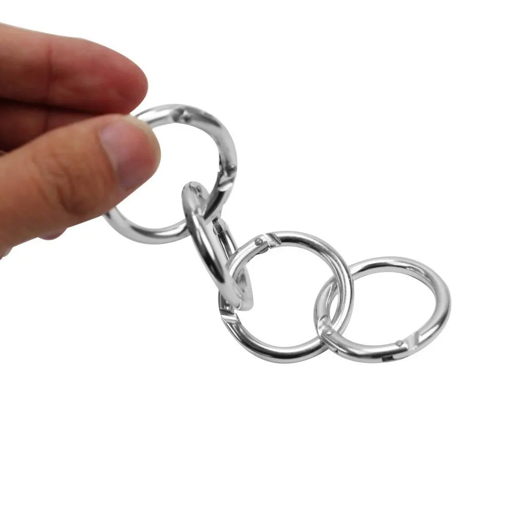 5Pcs Round Carabiner Spring Snap Keychain Hook Clip Outdoor Backpack Buckle Carabiner Spring Snap Hooks Keychain Climbing
