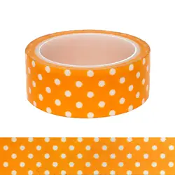 20 шт./компл. специальный энергичный оранжево-желтый белый круговой «вейвпоинт» Сделай Сам лента для декорации Washi оранжевый изображения