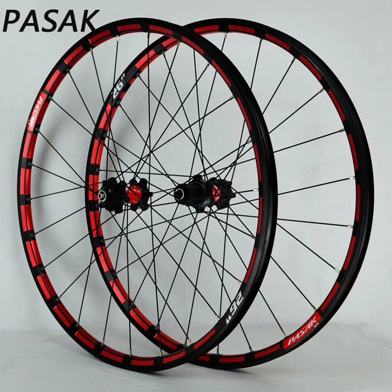 red rim black hub 