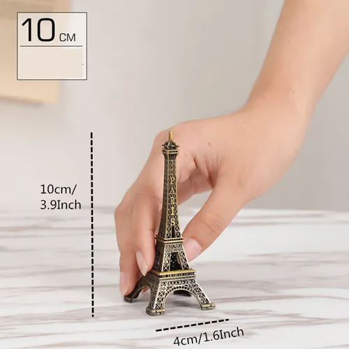 VILEAD 6 Size Zinc Alloy Paris Tower Model Figurines European Building Crafts Gift Office Home Decoration Hogar Ornaments