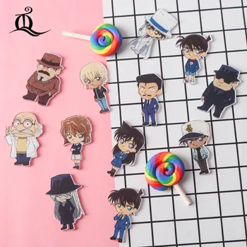 

1PC Lovely cartoon Detective Conan Series Acrylic Badges Kawaii Badge Icons on The Backpack Badges for Clothes Pin Brooch Z69