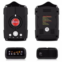 V8 360 Degree Car Radar Detector 16 Band Russia/English version LED Display Anti Radar Detector Laser Security Range 300 Meters