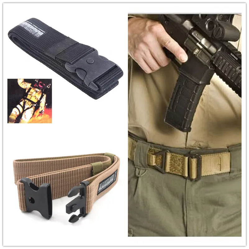 

Military Style BlackHawk Universal Free Size Durable Nylon Tactical Waist Support Belt Trouser Strap Belt with ABS Buckle